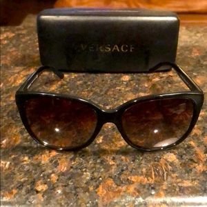 Versace black sunglasses with gold
